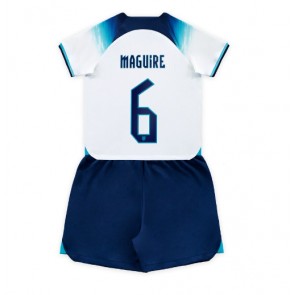Anglie Harry Maguire #6 Dětské Domácí dres komplet MS 2022 Krátký Rukáv (+ trenýrky)